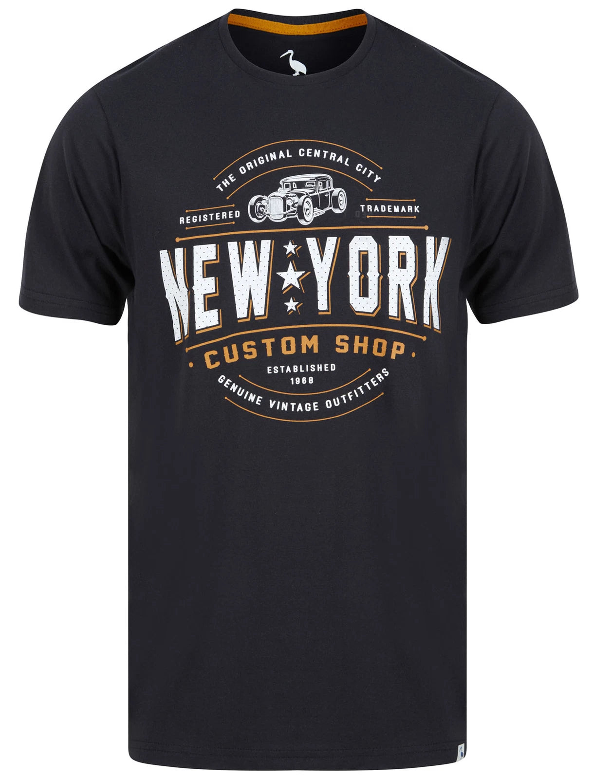 South Shore Men's T-Shirt Retro Vintage Graphic Print Crew Neck Motorbike Car