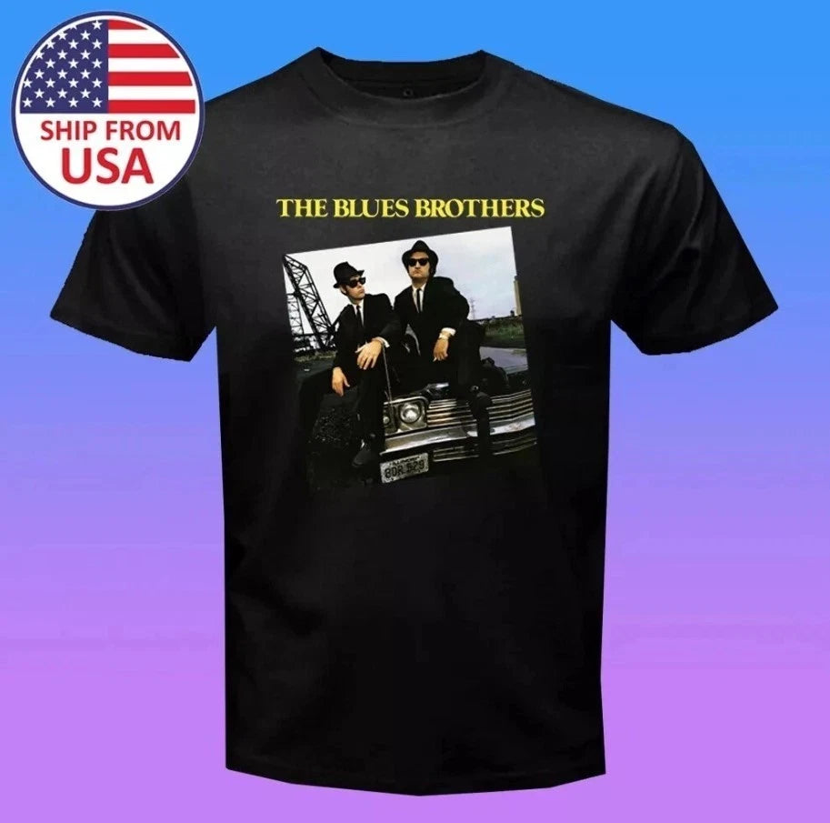 The Blues Brothers Retro Movie Men's Black T-Shirt Size S-5XL