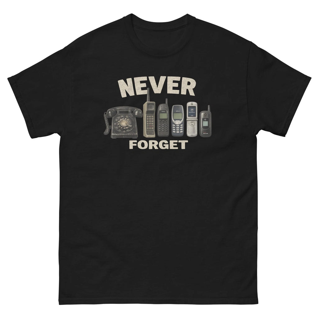 Never Forget Vintage Phones Shirt Gen X Retro Rotary Phone 80s 90s Tee