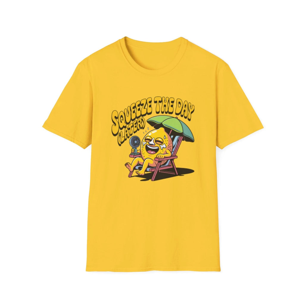 Squeeze the Day Lemon Graphic T-Shirt | Cute Citrus Illustration