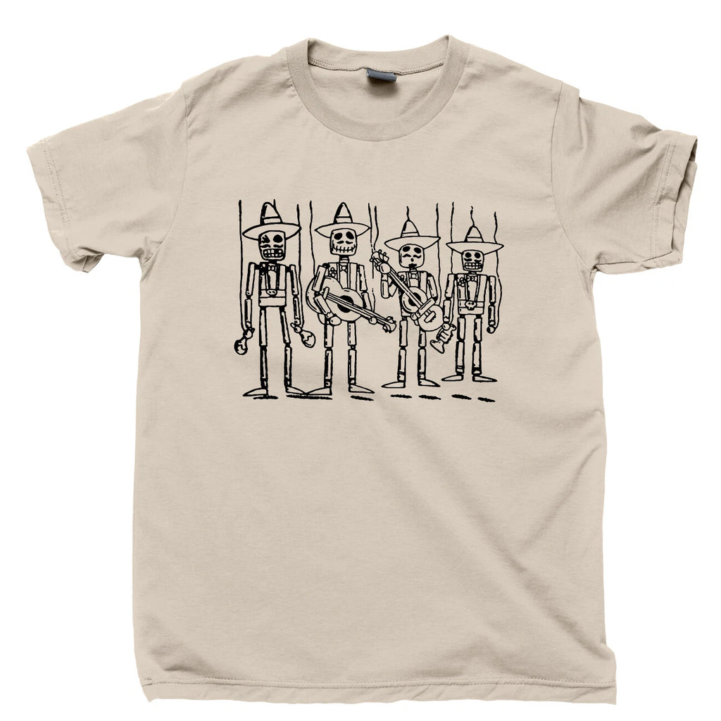 Mariachi Music Band T Shirt Skeletons Sugar Skull Calavera Day Of The Dead Tee