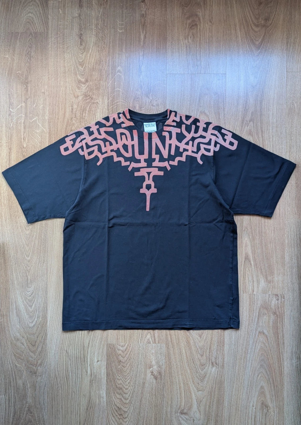 Marcelo Burlon County of Milan Black T-Shirt - Size S Oversized Tee / Top