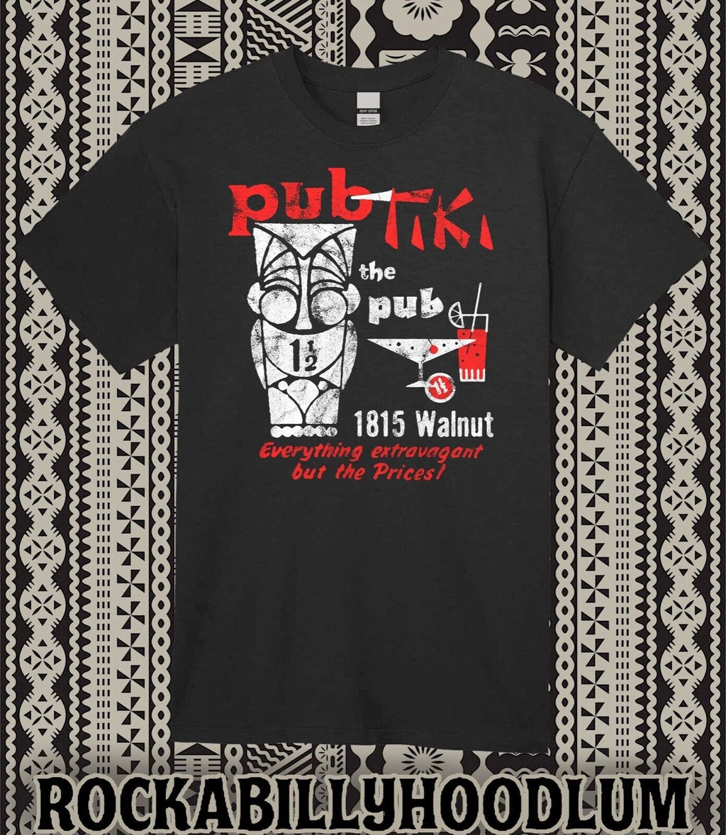 Retro Tiki Art Tee T Shirt Cotton Mug Bar Restaurant The Pub Tiki