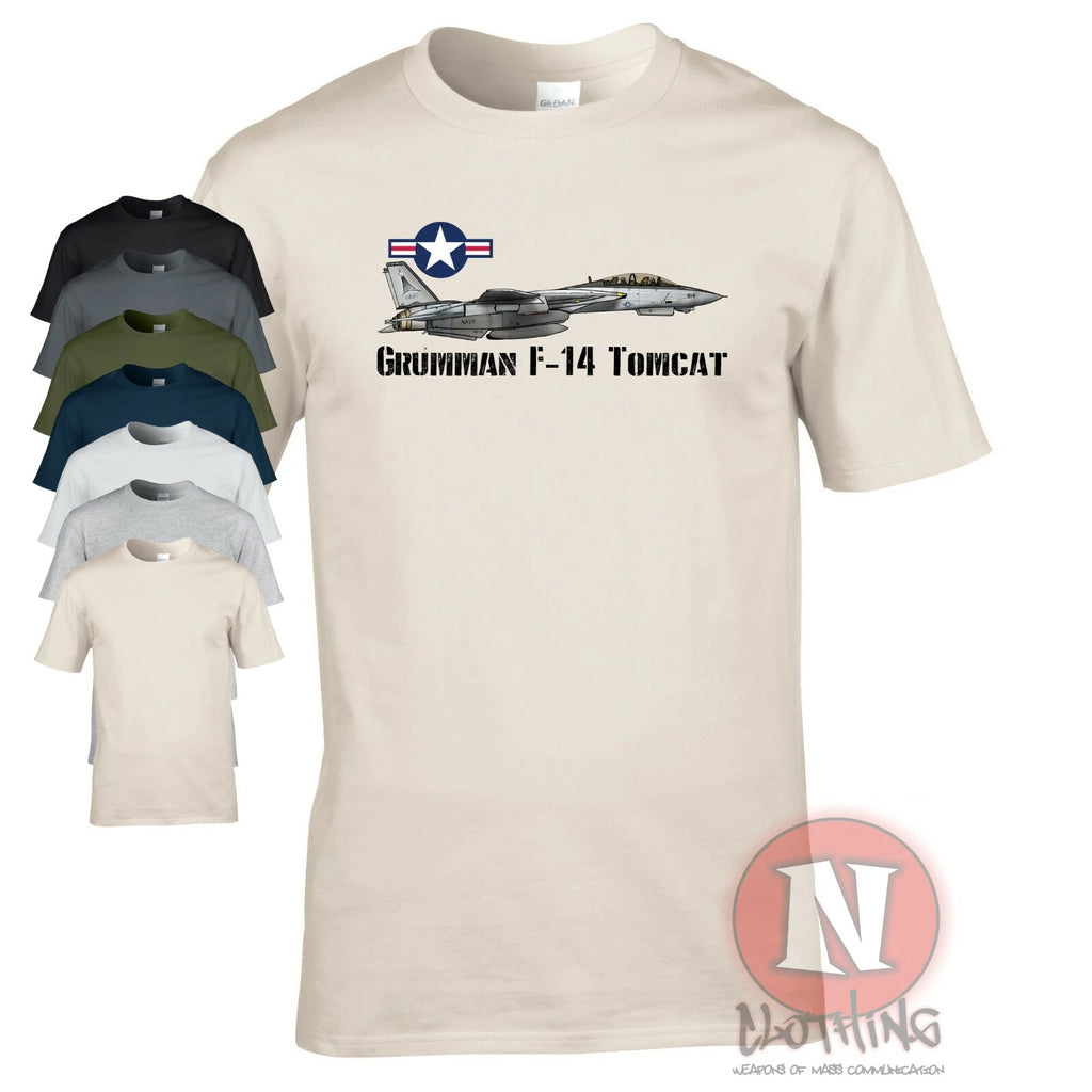 F-14 t-shirt Grumman Tomcat US fighter aircraft American war jet plane USAF