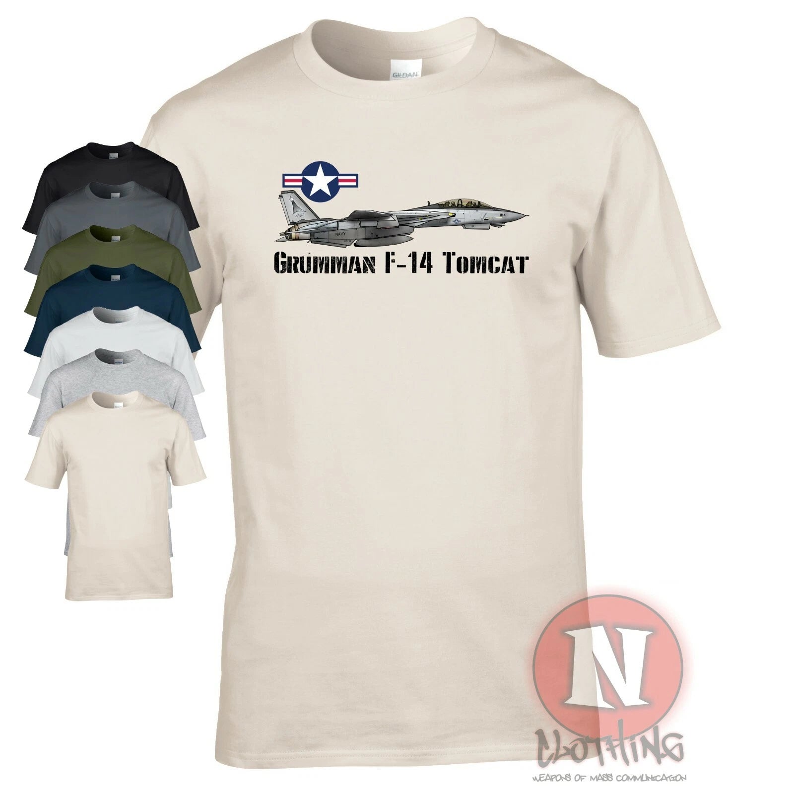 F-14 t-shirt Grumman Tomcat US fighter aircraft American war jet plane USAF
