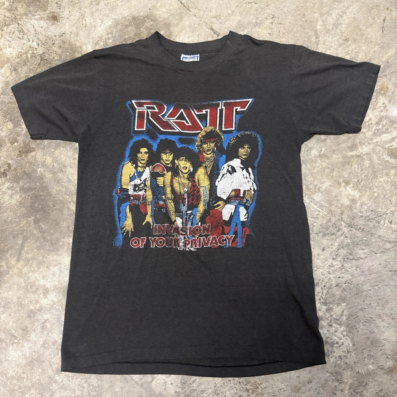 Vintage 1985 Rat Invasion Of Your Privacy Tour Shirt Single Stitch USA 80s