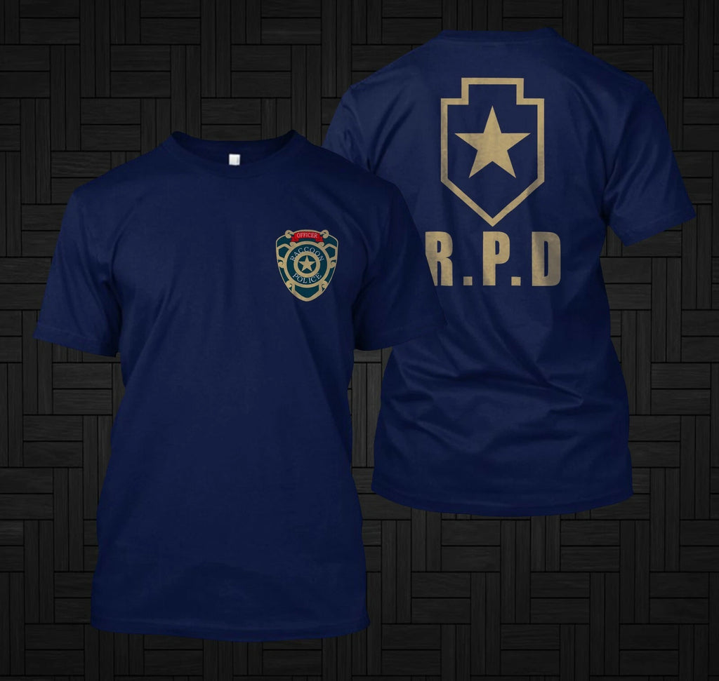 Rare Resident Evil Remake 2 Biohazard RPD The Racco -  Custom front and back tee