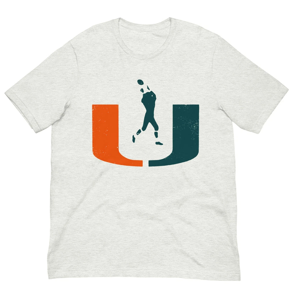 University of Miami Football Hurricanes Vintage Retro College T-Shirt