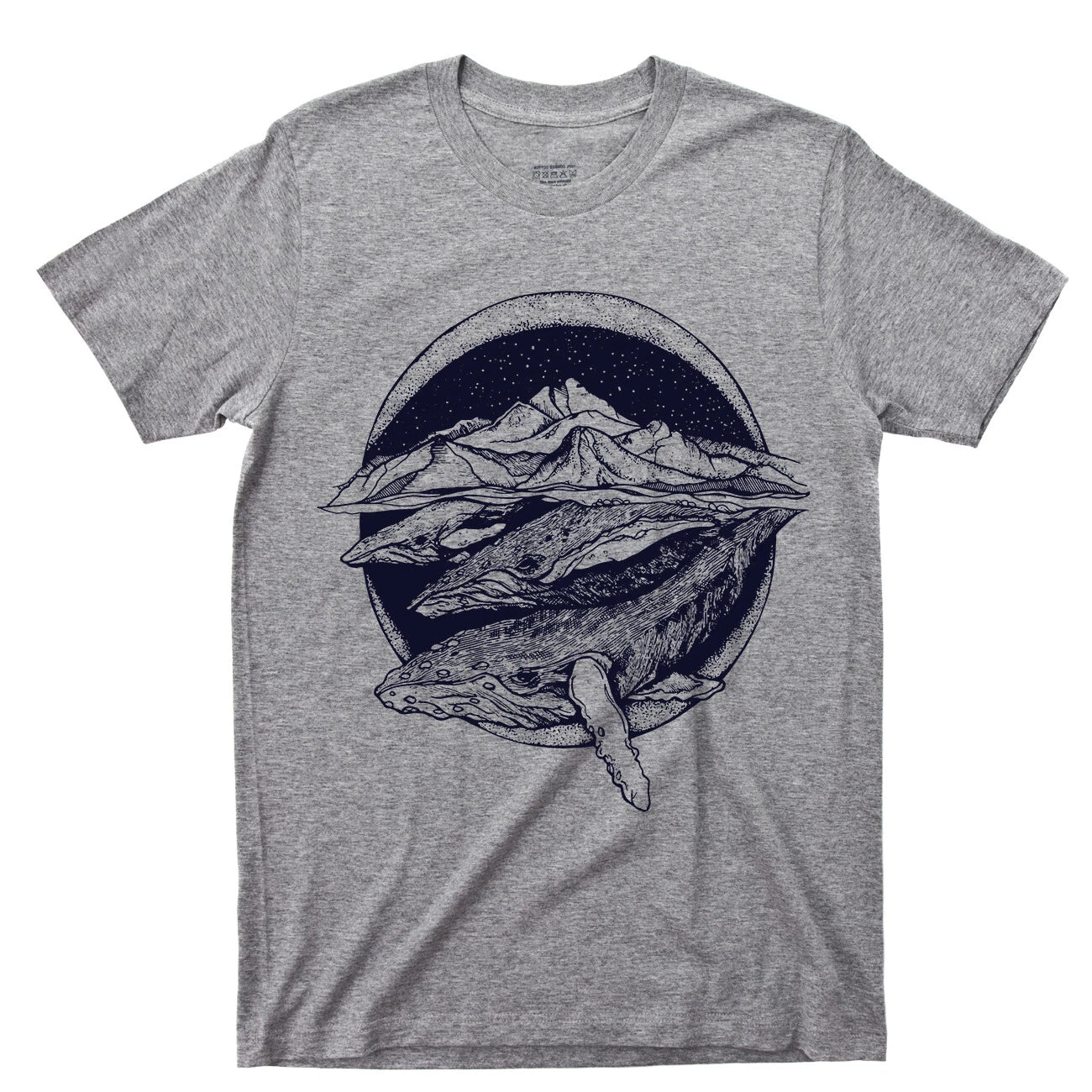 Wildlife T Shirt Narwhal Humpback Killer Whale Orca Dolphin Porpoise Fishing Tee
