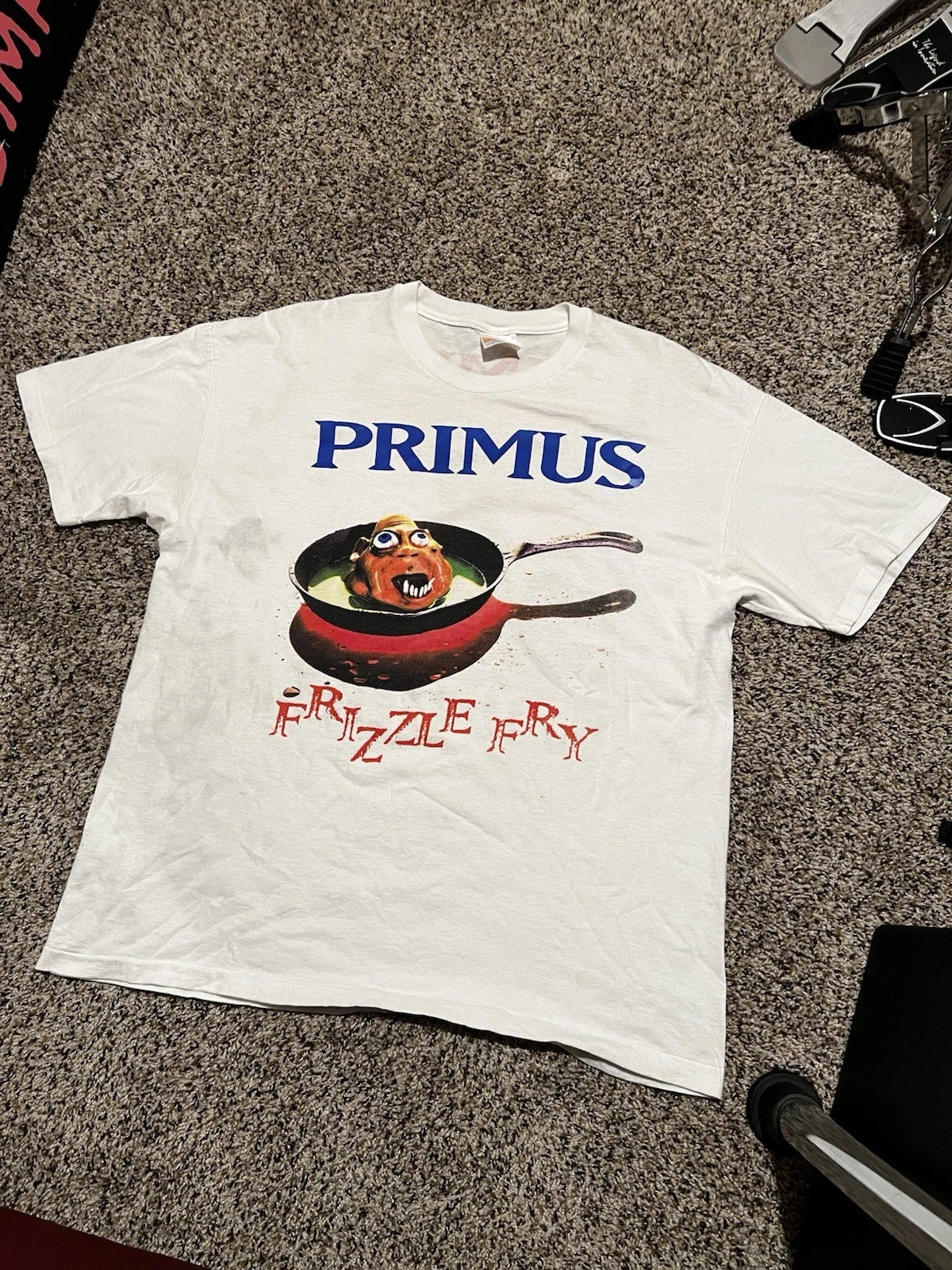 Vintage 1990 Primus Frizzle Fry Band Shirt Hanes Size XL