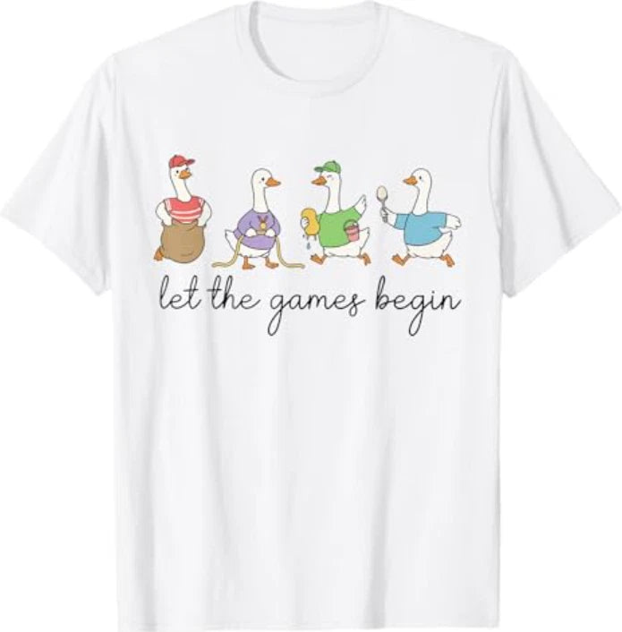 Let The Games Begin Field Day Silly Goose Teacher Student T-Shirt