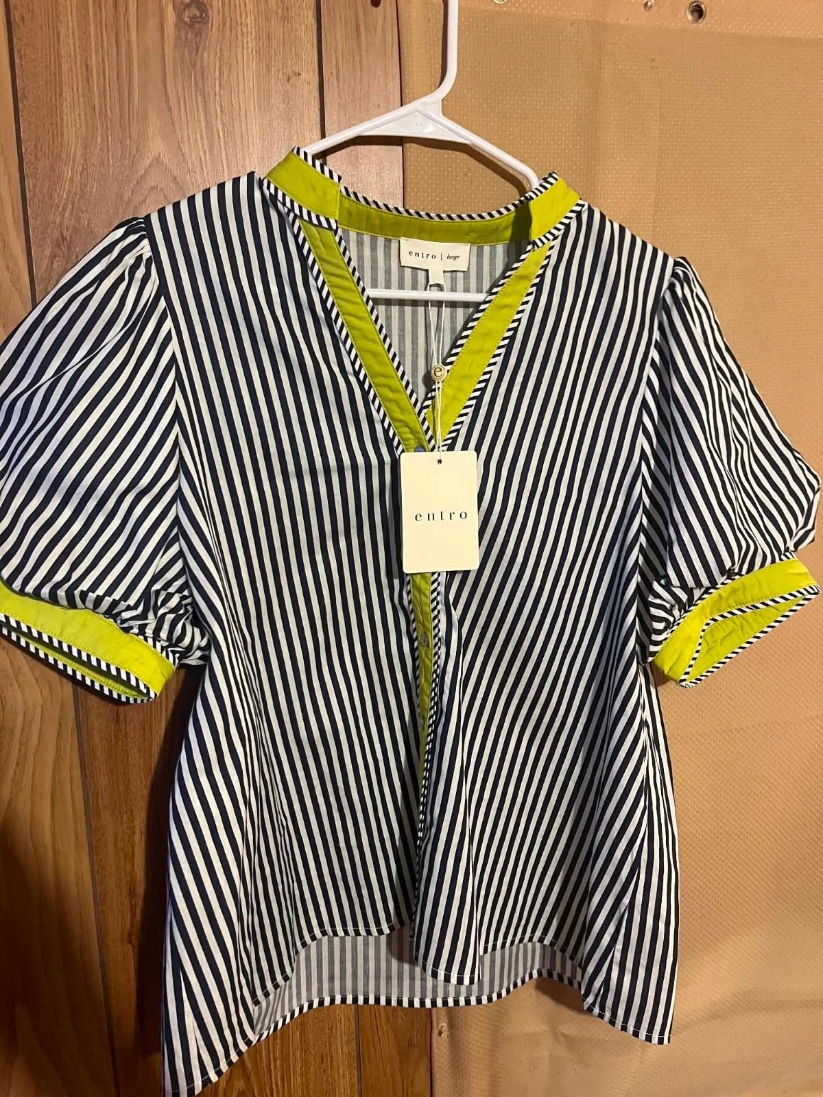 Entro large women’s button up shirt.