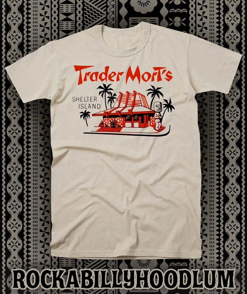 Retro Tiki Tee T Shirt Bar Restaurant Mug Polynesian Trader Morts Shelter Island