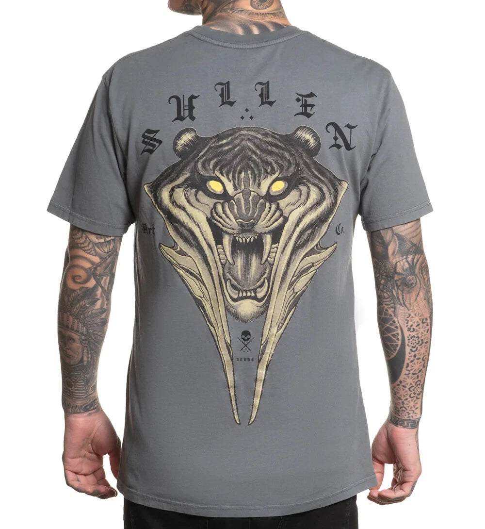 Sullen Punk Pin Up Street Americana Metal Tattoo Art Mens Premium Tee SABER