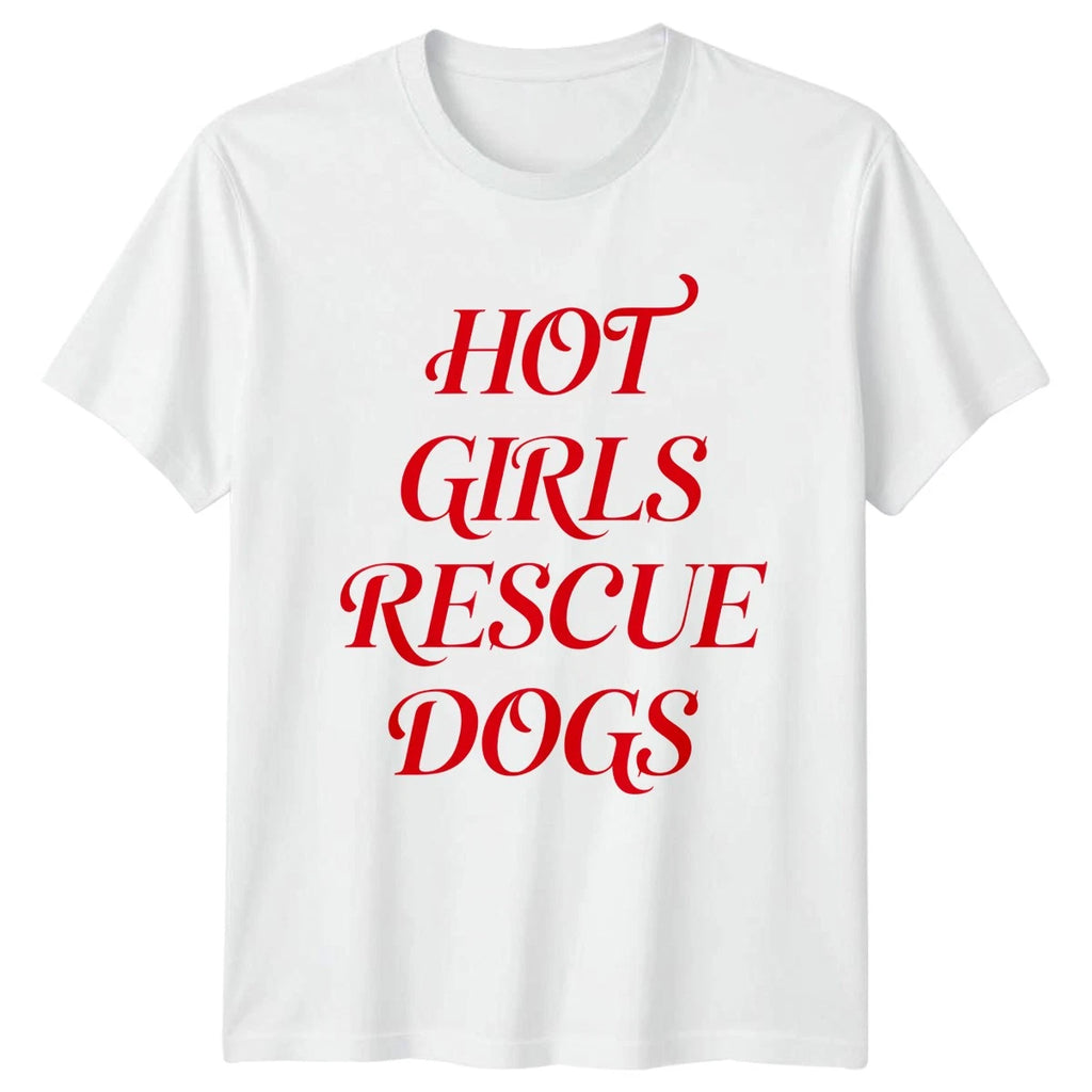 Hot Girls Rescue Dogs Womens T-Shirt Animal Rescue Dogs Birthday Gift For Her