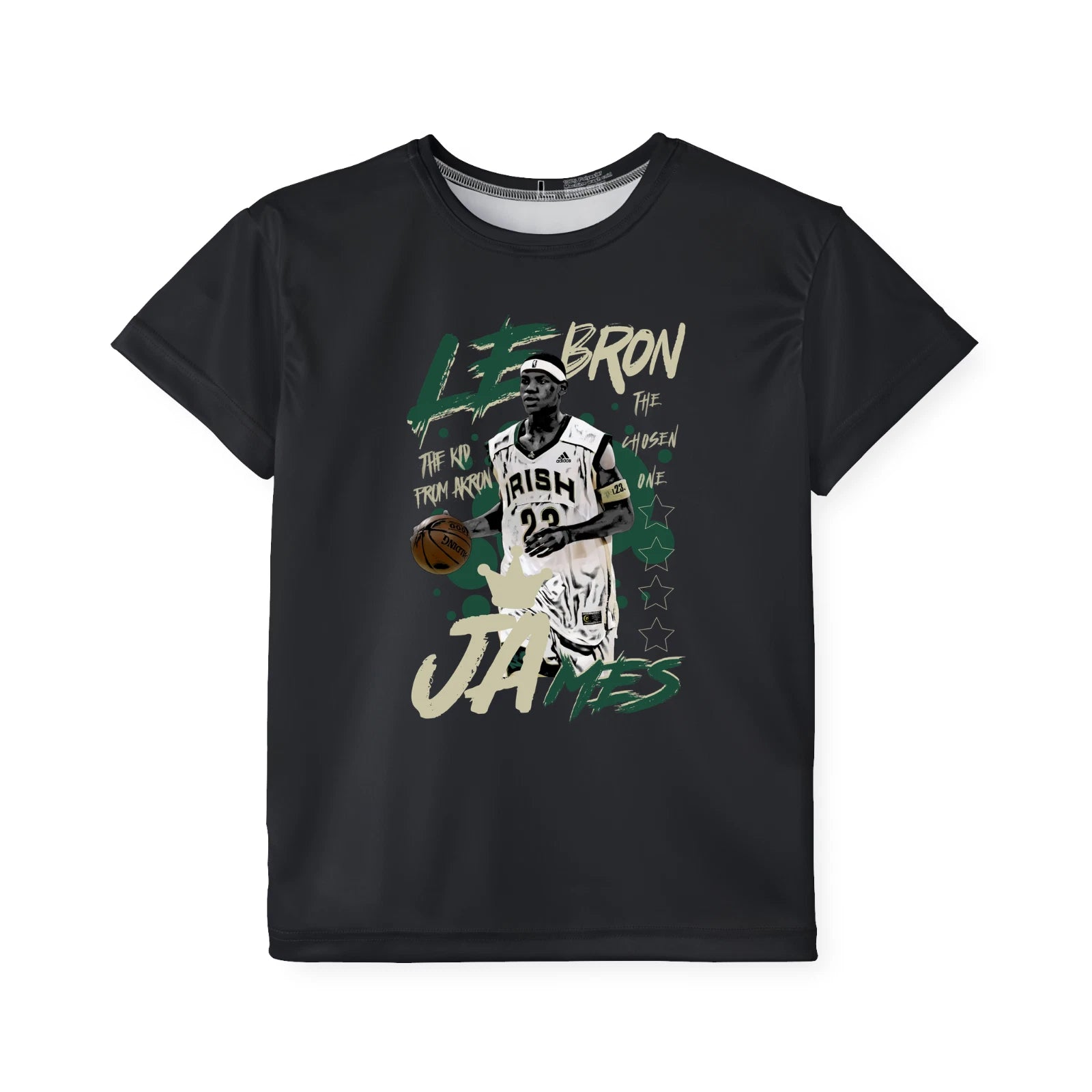 Basketball Style YOUTH Size T Shirts Clothing Custom Design Printed Front