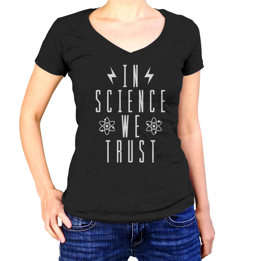 Women's In Science We Trust Vneck T-Shirt