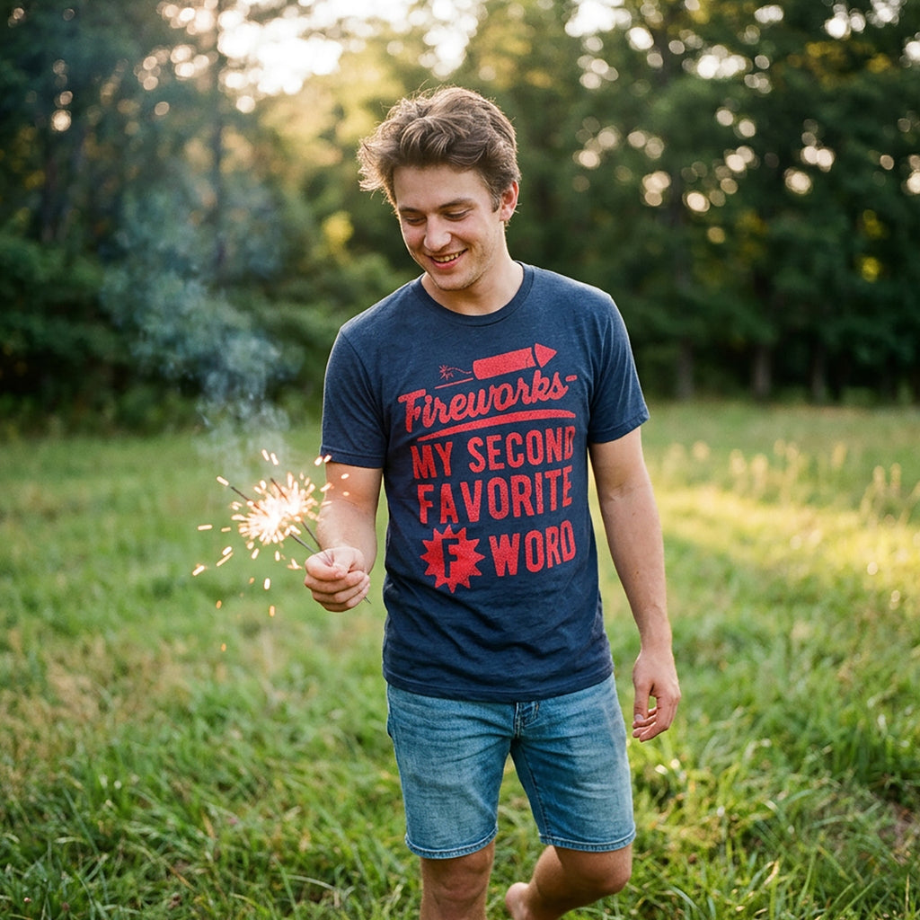 Fireworks My Second Favorite F Word Men's T Shirt