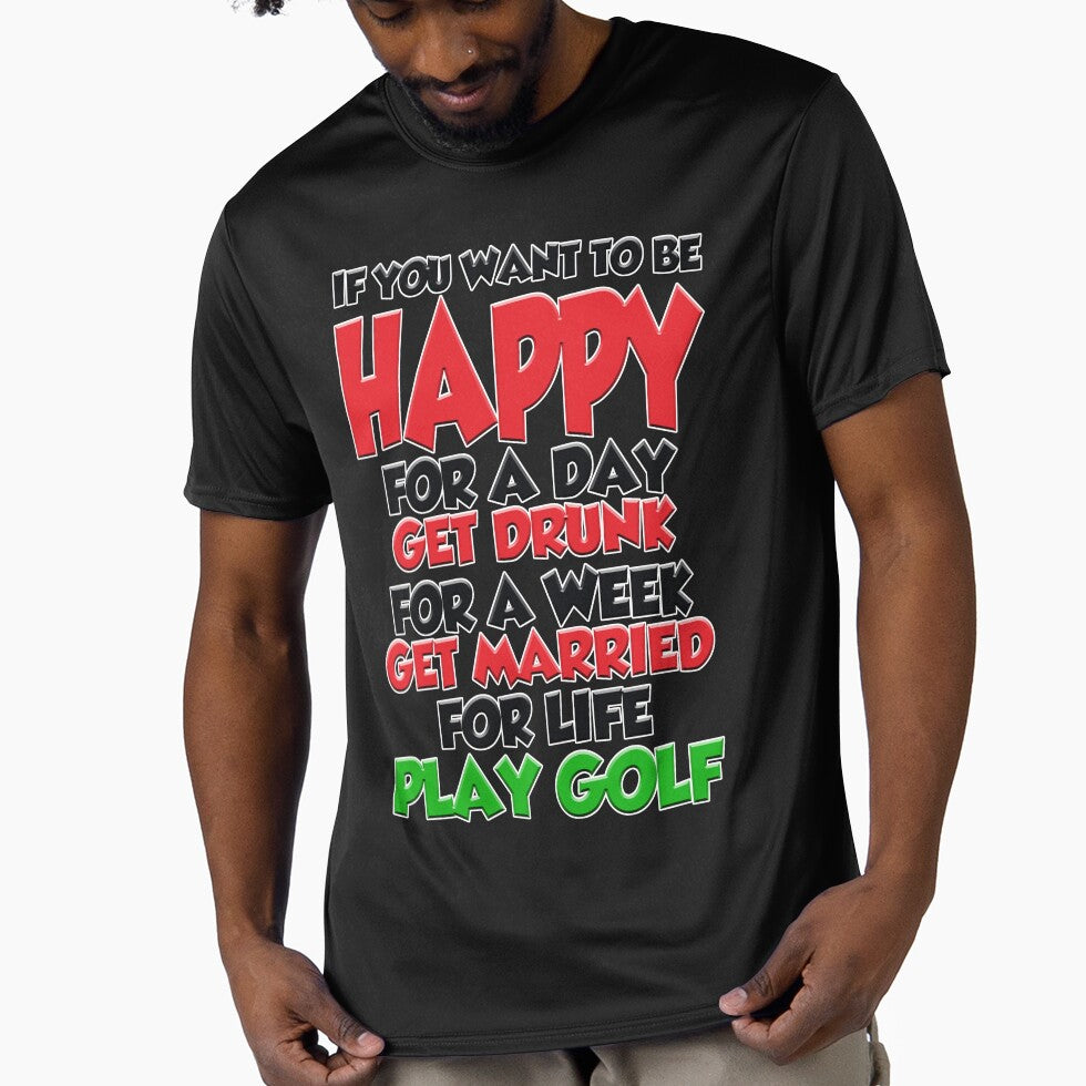 If You Want To Be Happy Golf by Fairyjam
