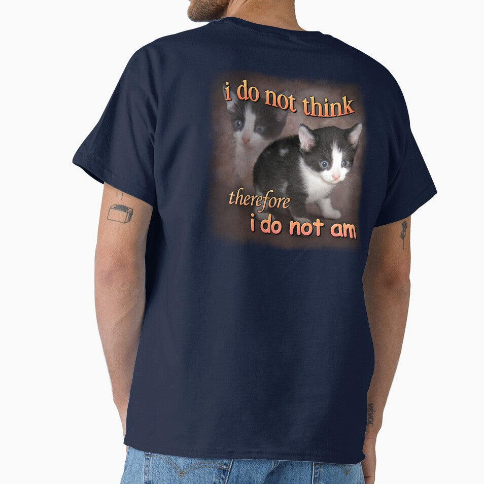 I do not think therefore I do not am - cat meme portrait by snazzyseagull