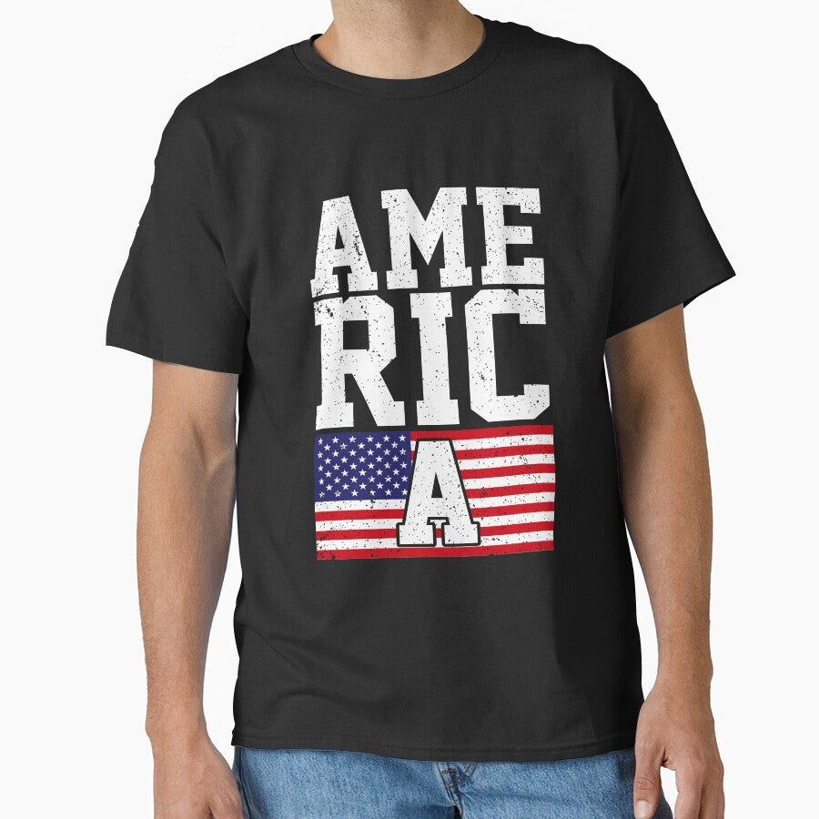 American Flag T-Shirt for Men and Women by AllStarMerch