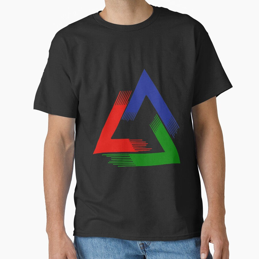 Geometry Red Blue Green Triangle T-Shirt by AllStarMerch