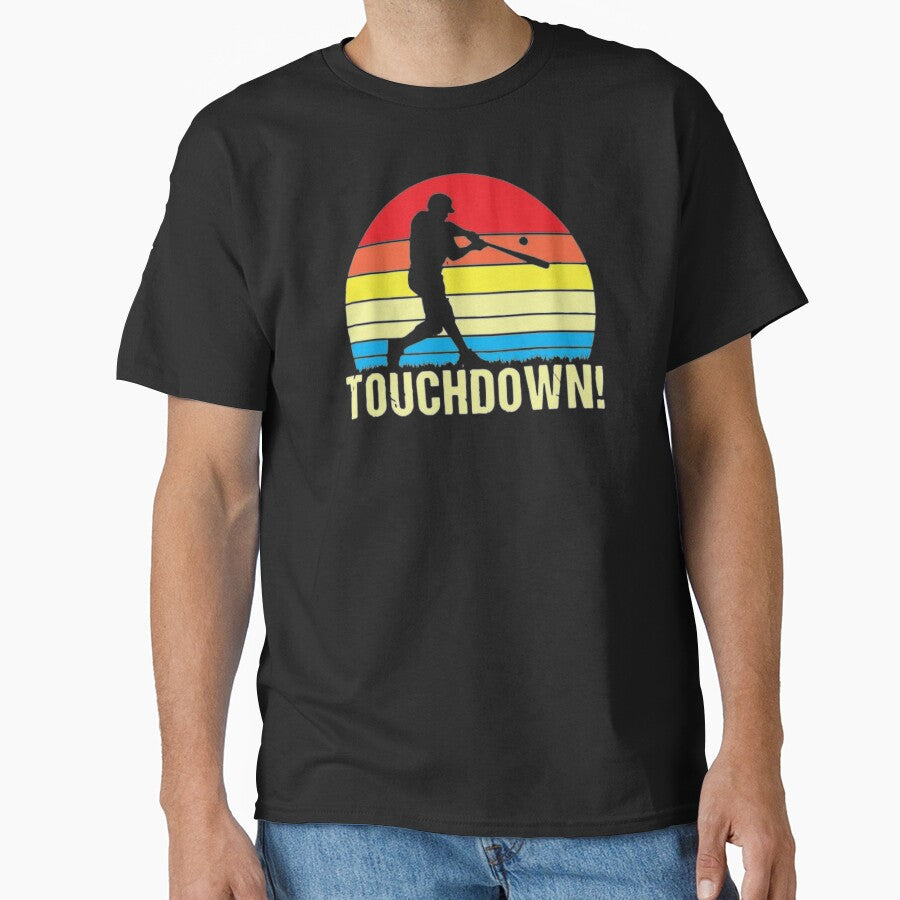 Touchdown!- Funny baseball touchdown tee- great for games by CDsTees
