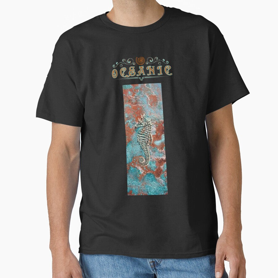 Oceanic Seahorse Fossil style graphic print by Iiswaz