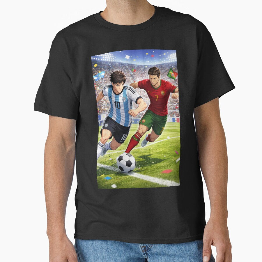 Anime Football Legends Clash Argentina vs Portugal Dynamic Match Art by digitalbob60
