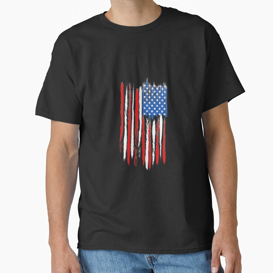 Distressed USA Flag Design T-Shirt For Men and Women by AllStarMerch