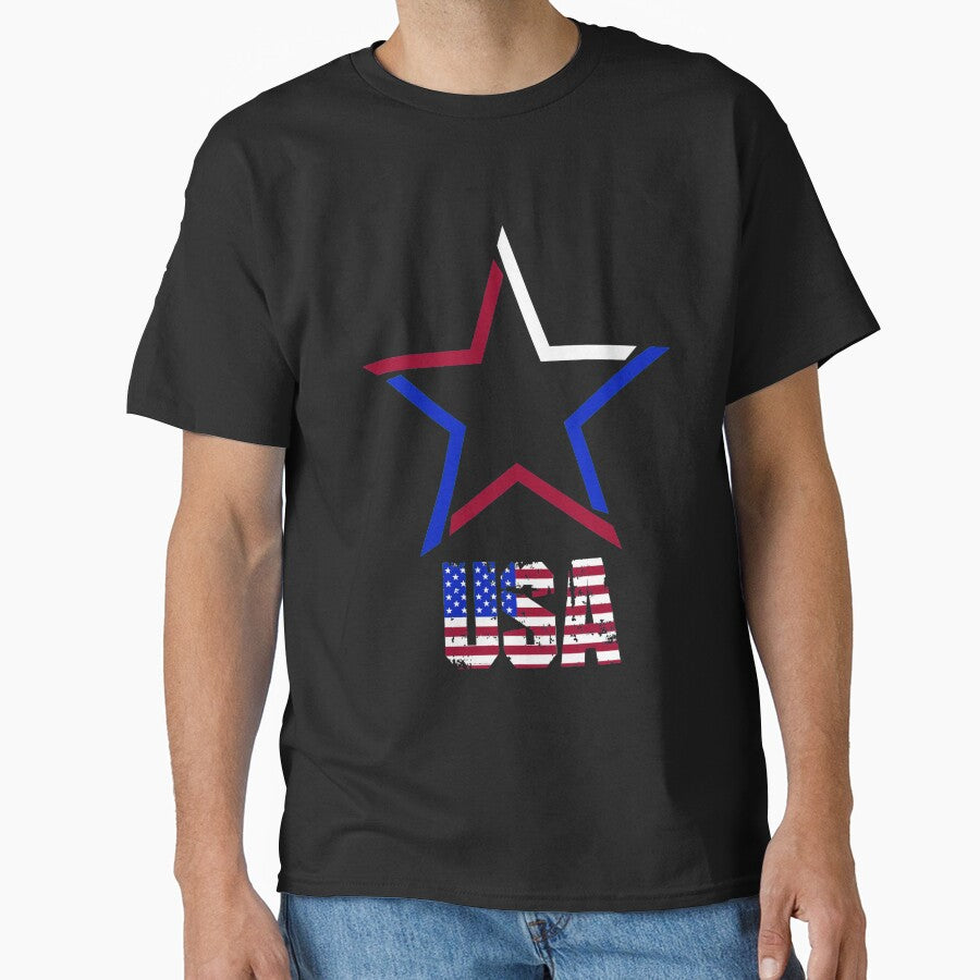Star | USA T-Shirt for Men and Women by AllStarMerch