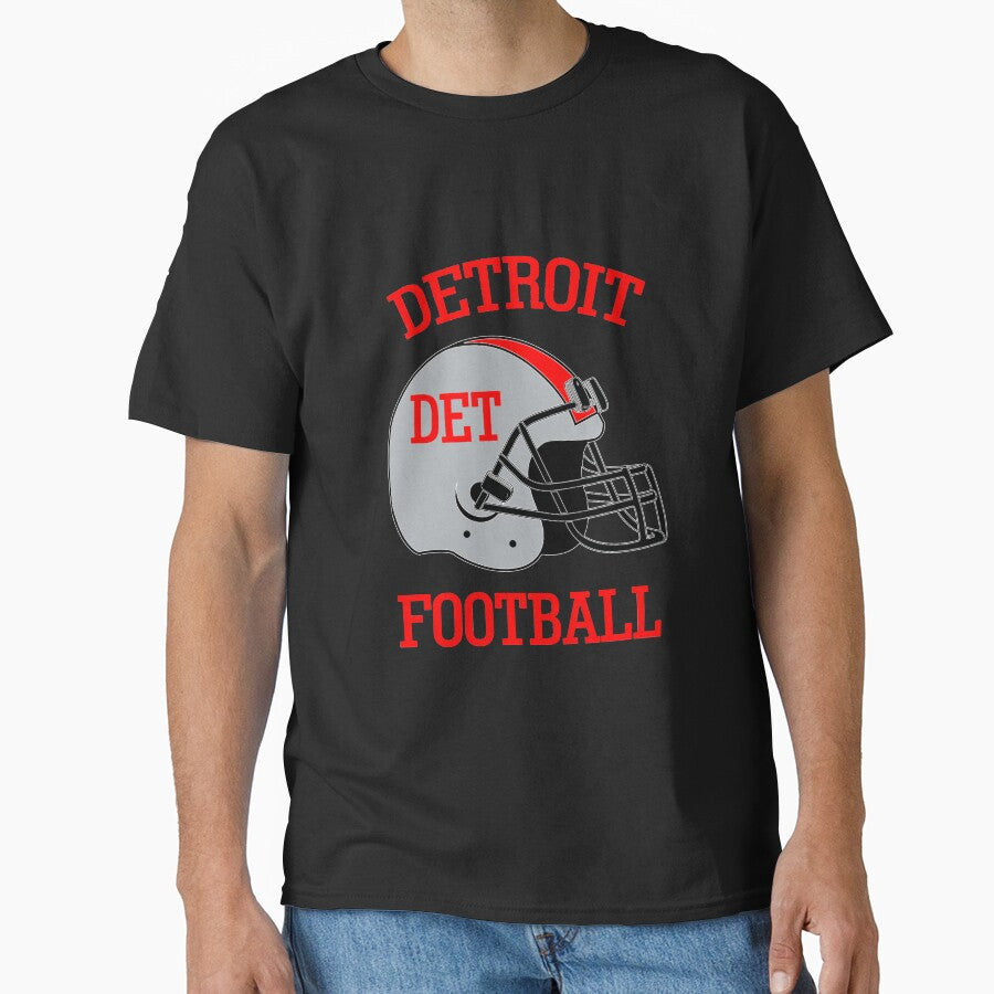 Detroit Football T-Shirt for Men and Women by AllStarMerch