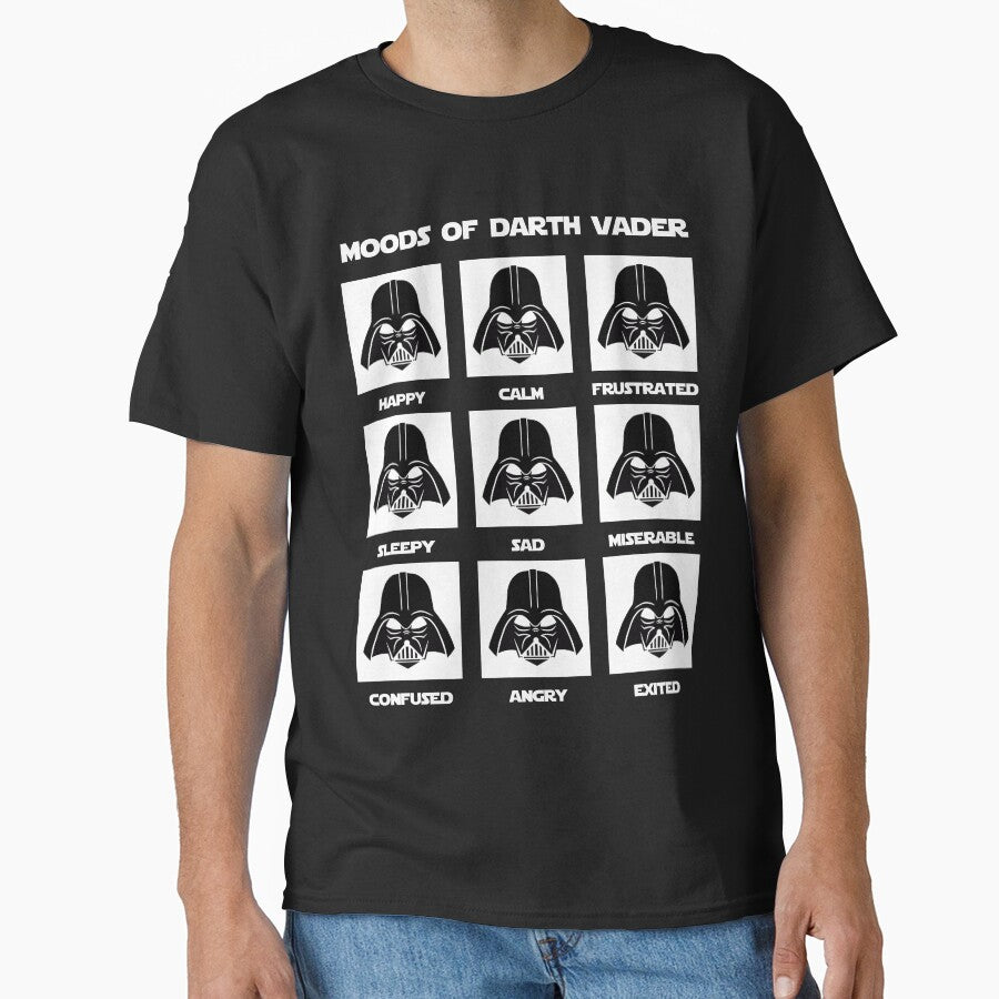The Many Moods of the Dark Lord – Funny Sci-Fi Villain T-Shirt by F.O.M.O. Artifacts From a Broken Alternative Reality