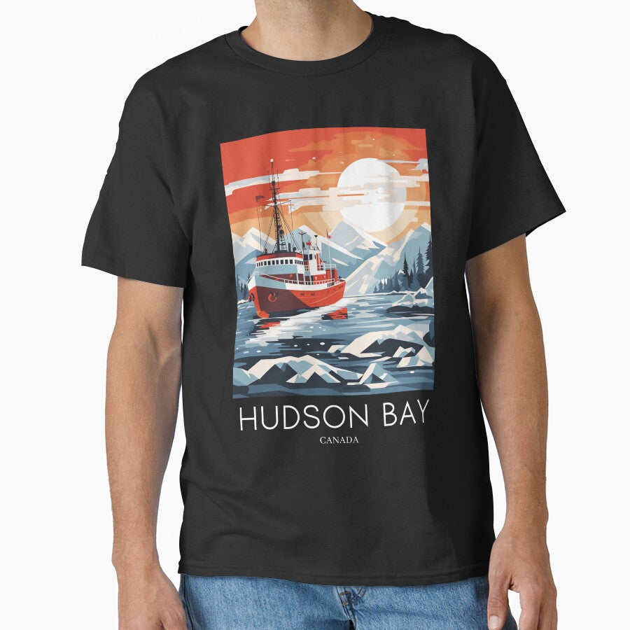 A Pop Art Travel Print of Hudson Bay - Canada by StudioRedKoala