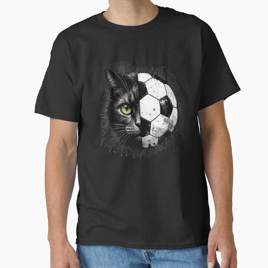 Game Face | Half Cat Half Football Graphic Tee by Nexahubonline