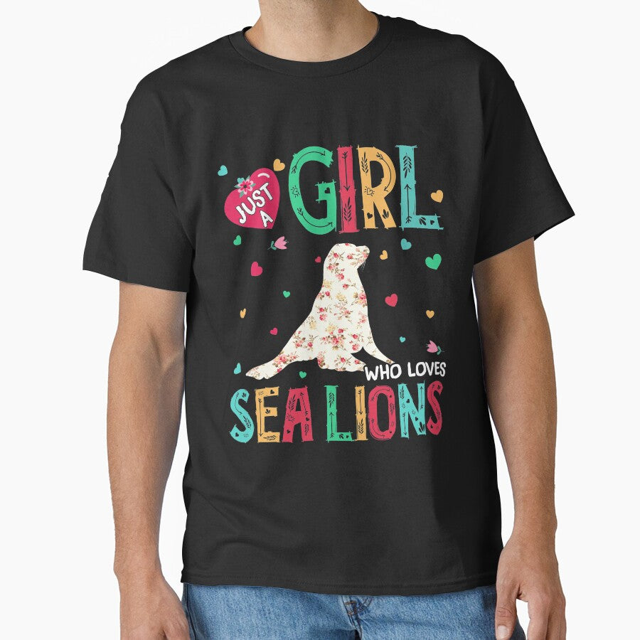 Just A Girl Who Loves Sea lions Flower Women ZooKeeper Gift by mynotn