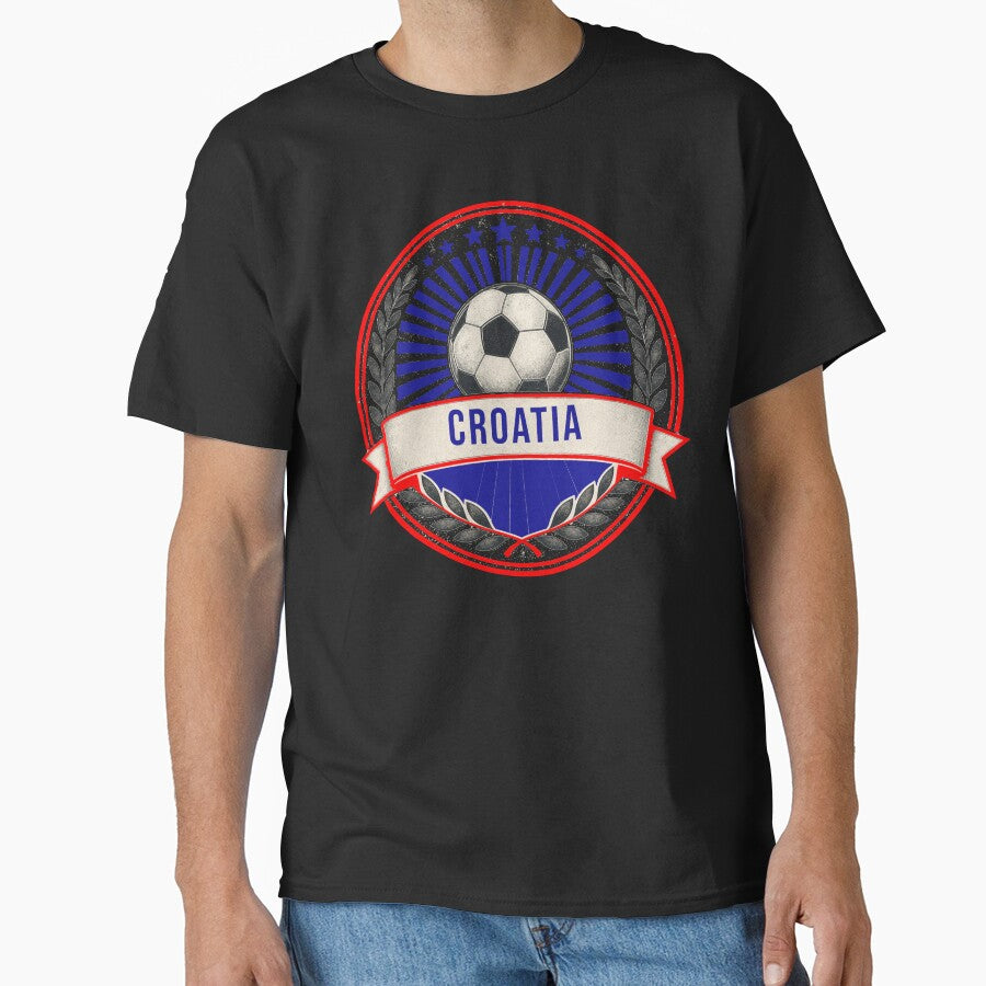 Croatia Vintage Soccer Crest — Retro Croatian Football Badge Fan Emblem by icemanphotos