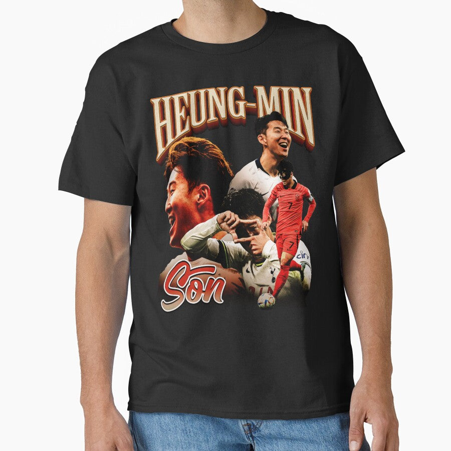 Son Heung Min Vintage Football Bootleg Collage Tottenham Hotspur Legend Y2K by frixkingoutzed