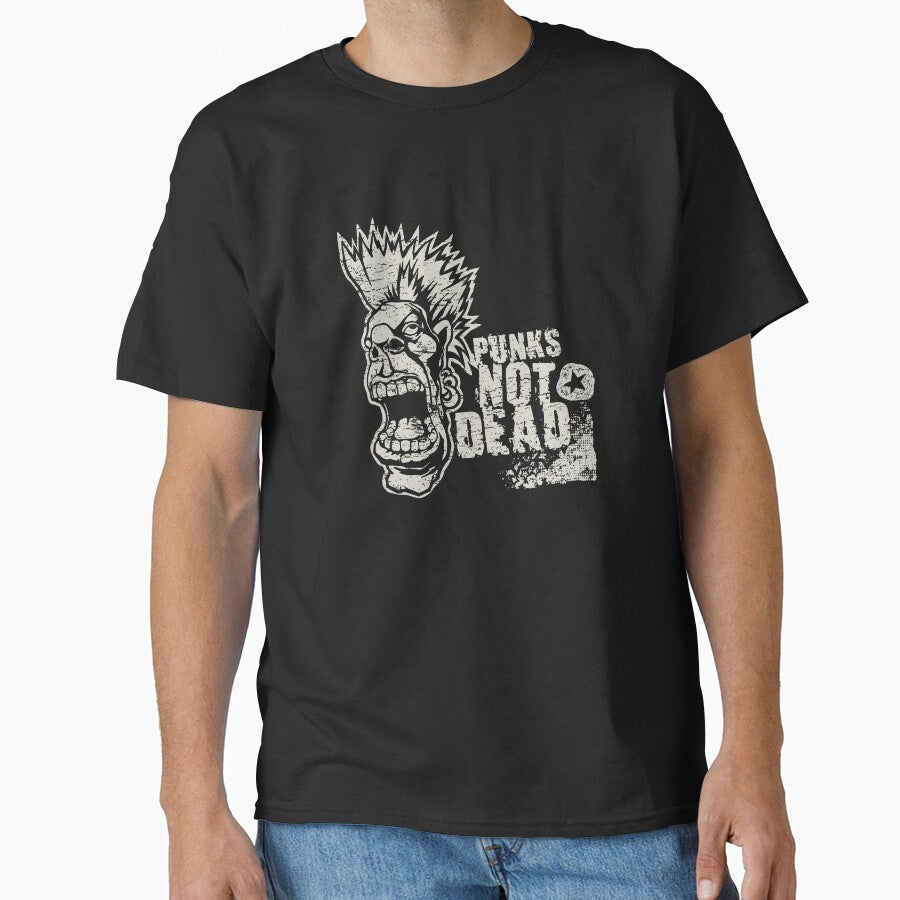 Punks Not Dead Mohawk Skull by CosmicControl