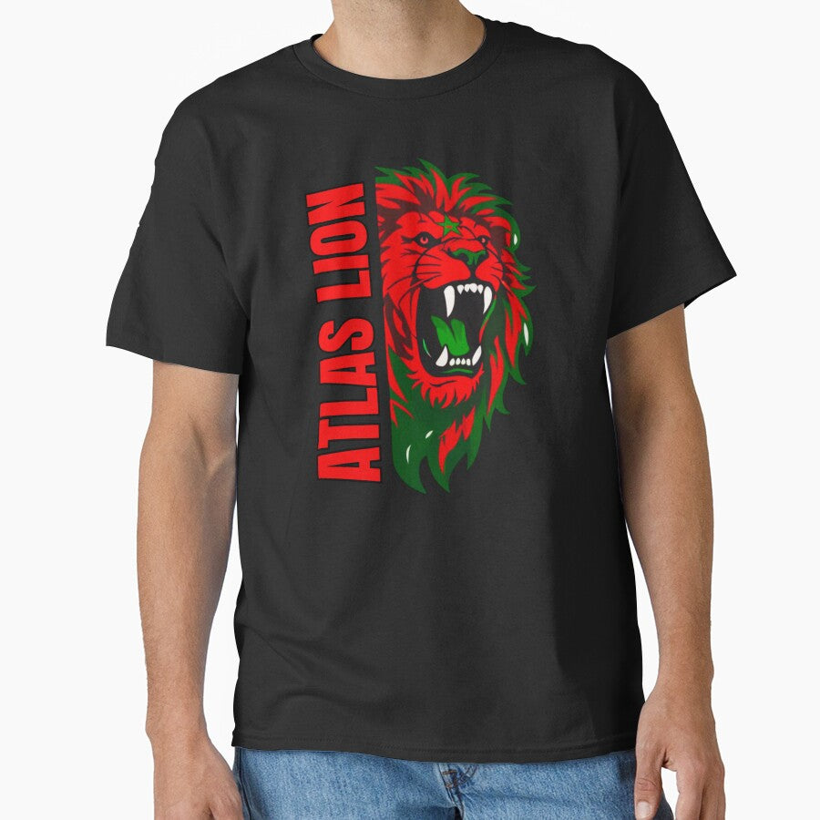Lion du Maroc, Lion de l’Atlas,Moroccan Lion, Morocco Lion T Shirt,  Maroc football, Morocco football fan by NinaCreator