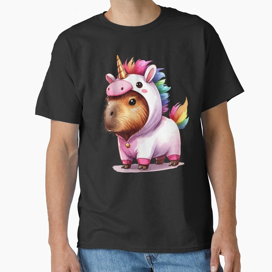 Capybara In Unicorn Costume by TomFrontierArt