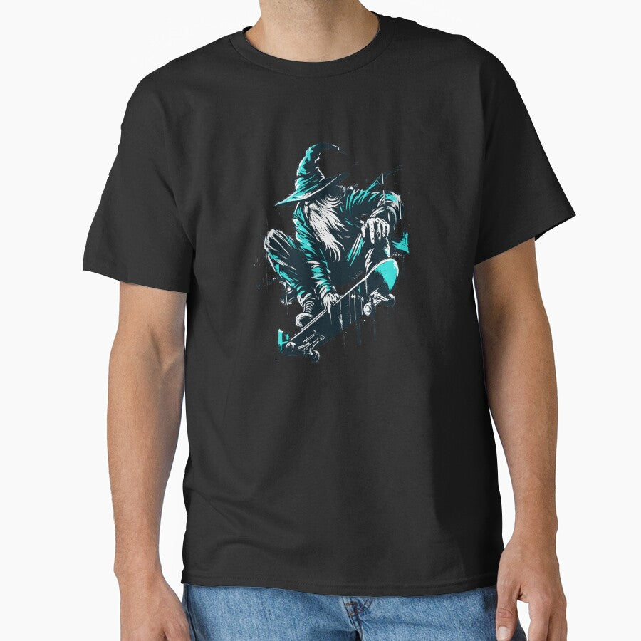 Cool blue skate wizard by TomFrontierArt