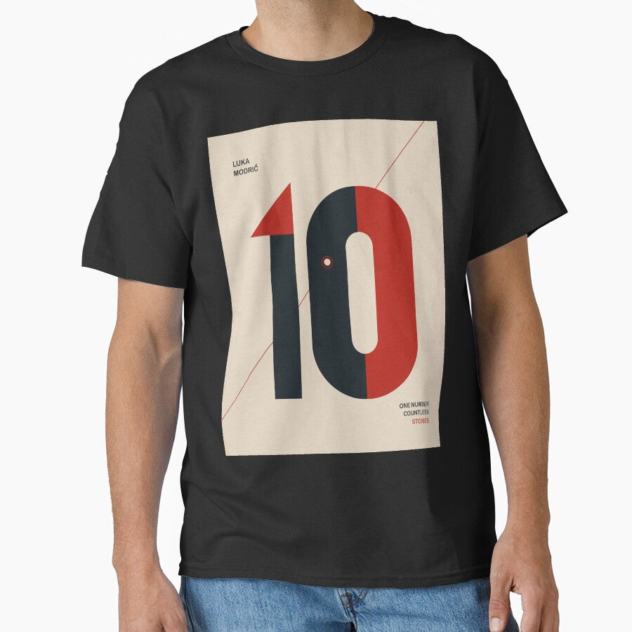 Luka Modrić Number 10 Minimalist Football Poster by Studio pod Burom