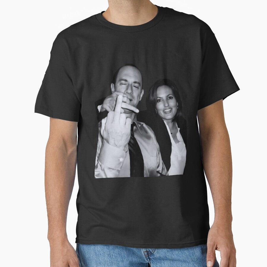 Elliot Stabler And Olivia Benson Actors and musicians giving the middle finger meme by ARTX4ART