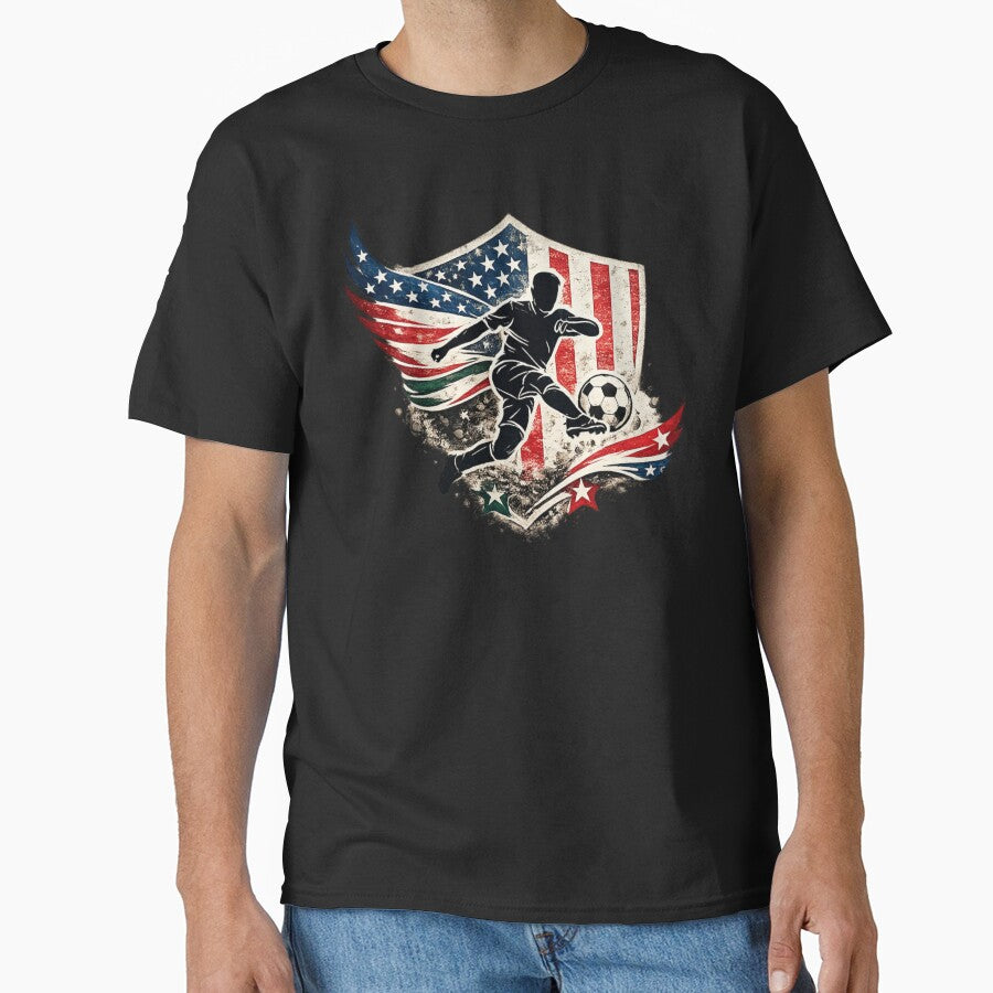 American Soccer Fan Gift Vintage by Corvoria