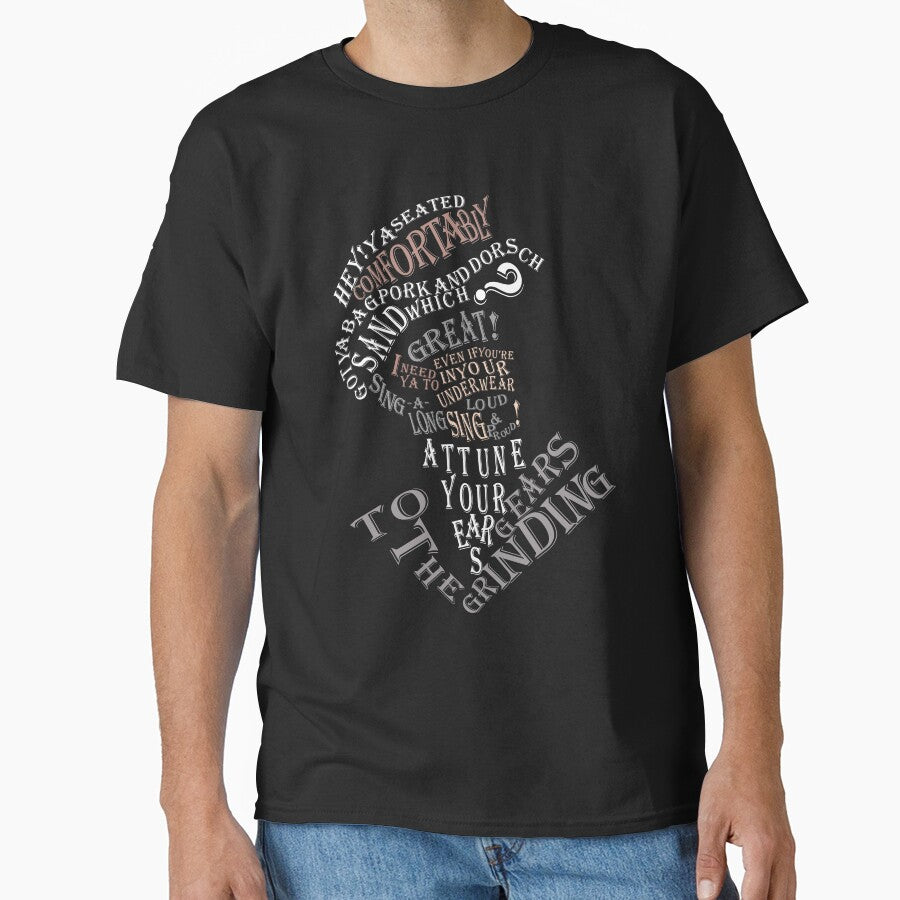 Steam Powered Giraffe Slim Fit, Womens Graphic, Black, Trending, Good Idea by HALLHOCLA