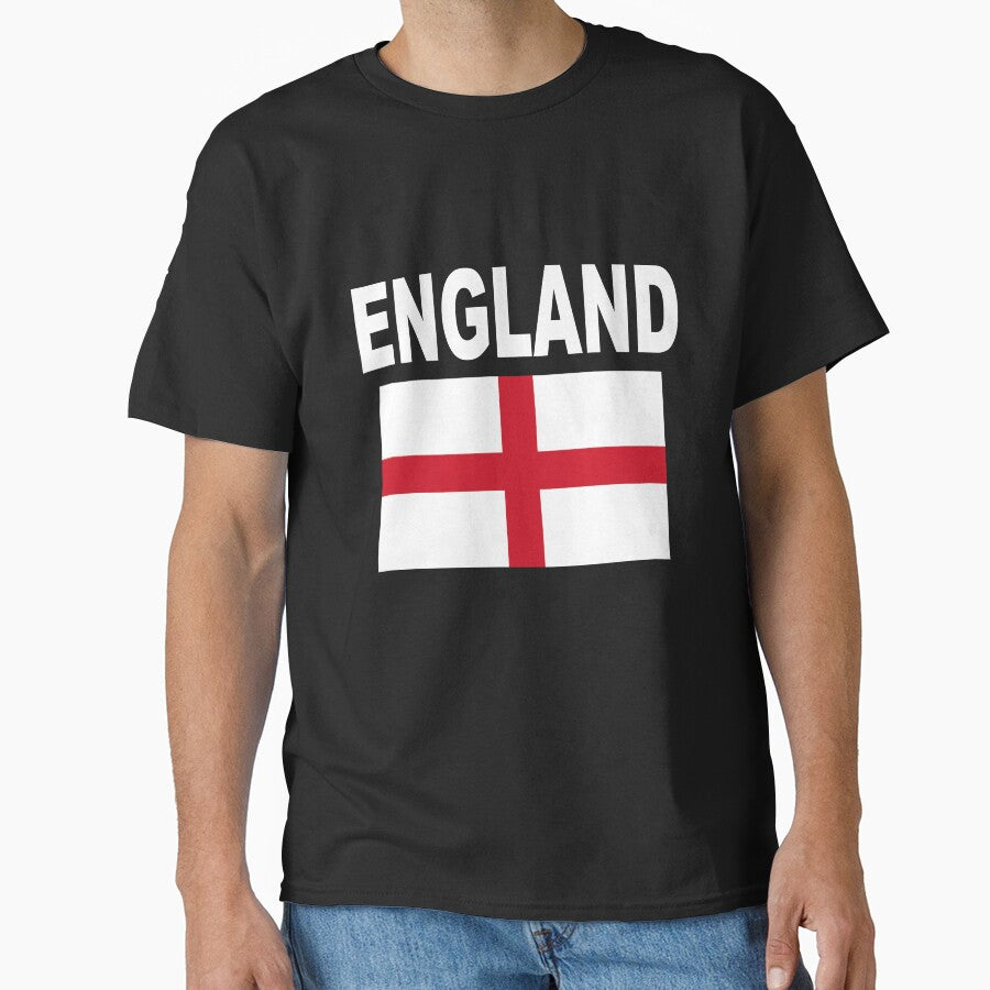 England Flag T-Shirt British English Cool Uk Flags Gift Tee by BCNDesign