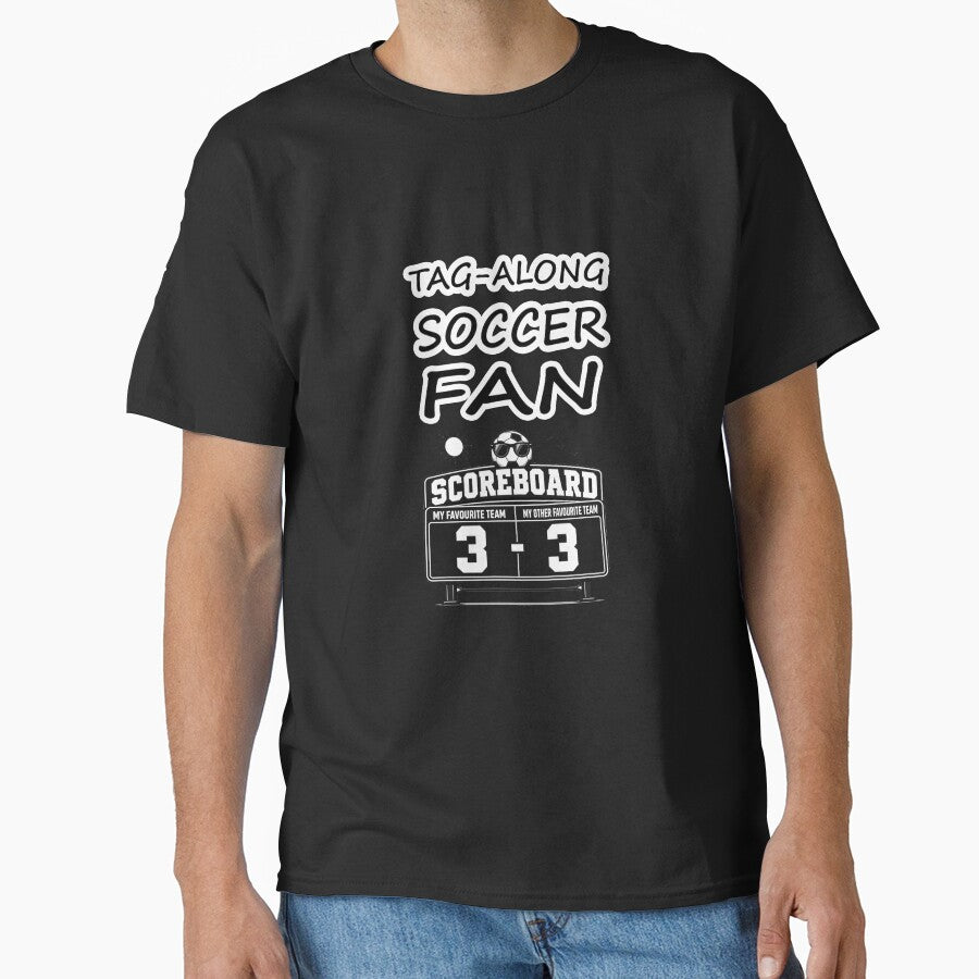 Tag-Along SOCCER FAN and Soccer Scoreboard Humor by Beachy