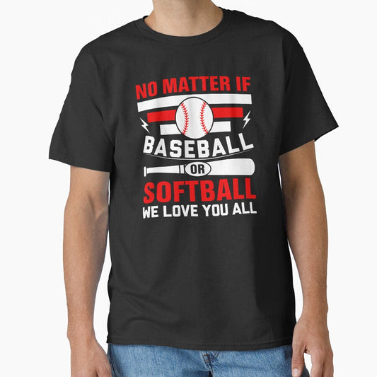 Baseball or Softball Retro Sport Art Classic T-Shirt