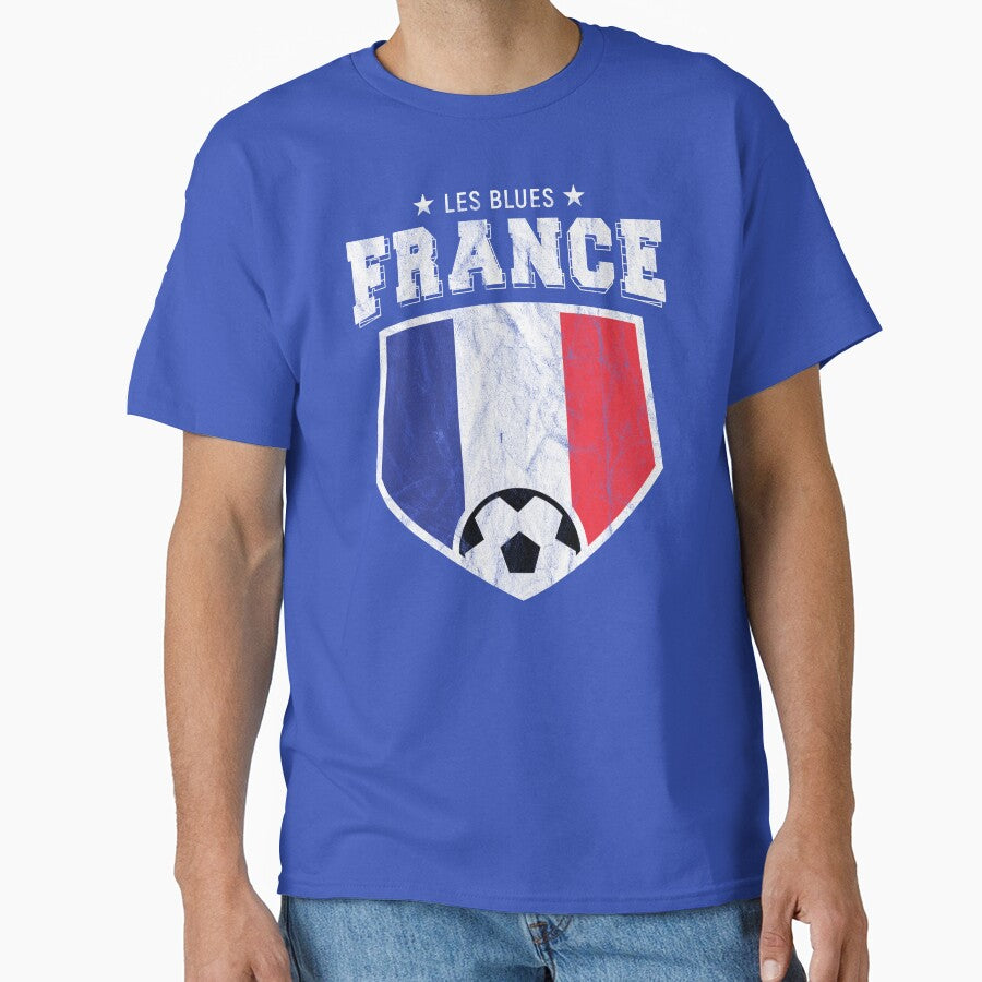 France Football National Flag T Shirt World Soccer Jersey Cup by screenworks
